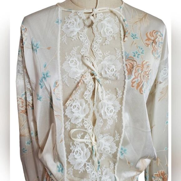 Tom Bezduda for Barad White Vintage Floral Pajama Set Jordan Marsh NWT - Picture 2 of 10